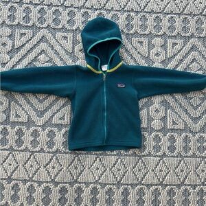 Patagonia Turquoise Fleece Jacket with Hood